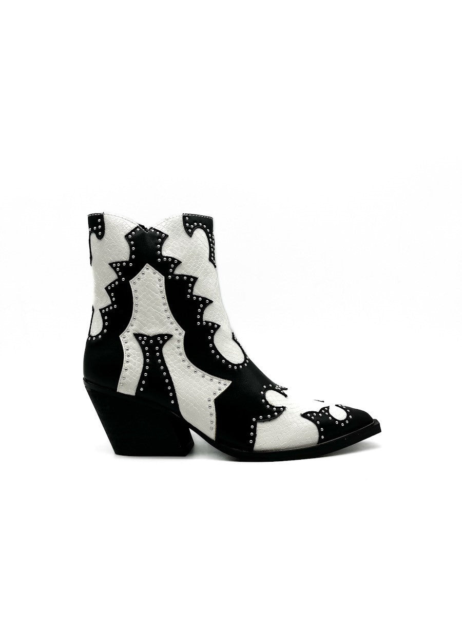 Botas cowboy blanco online y negro