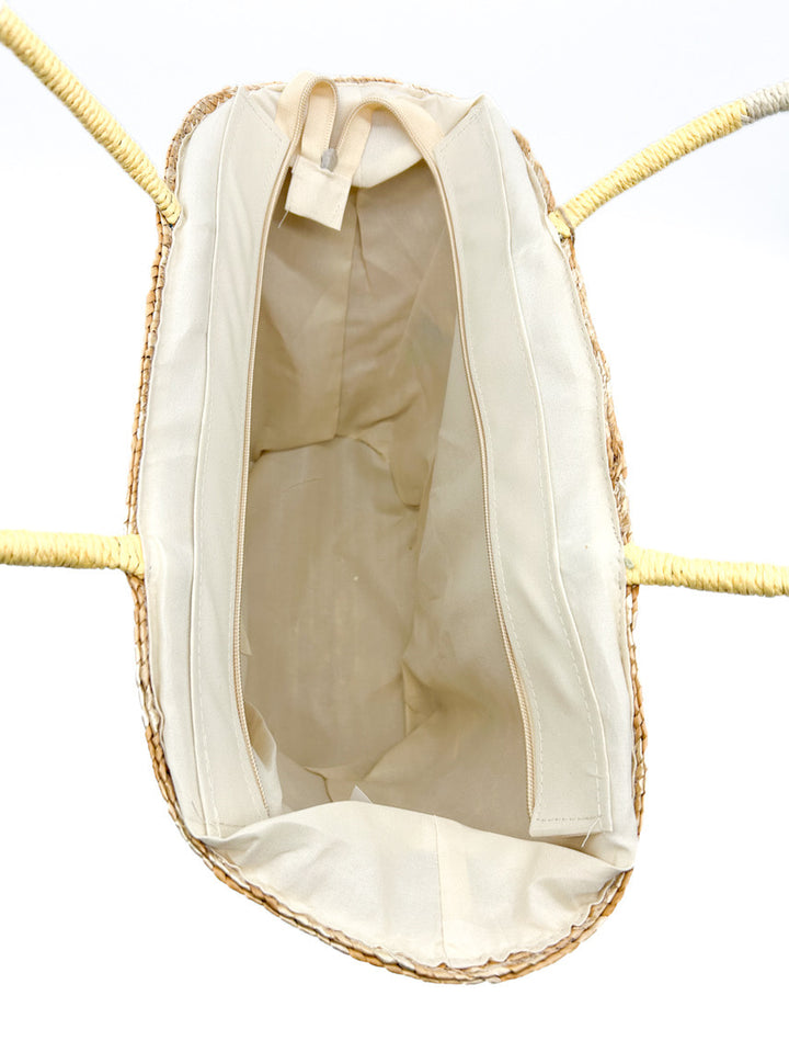 Bolsos mano de rafia bordados