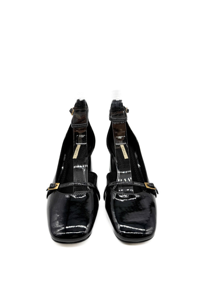 Zapatos de Tacón de Charol con Puntera Cuadrada, Corina M5750