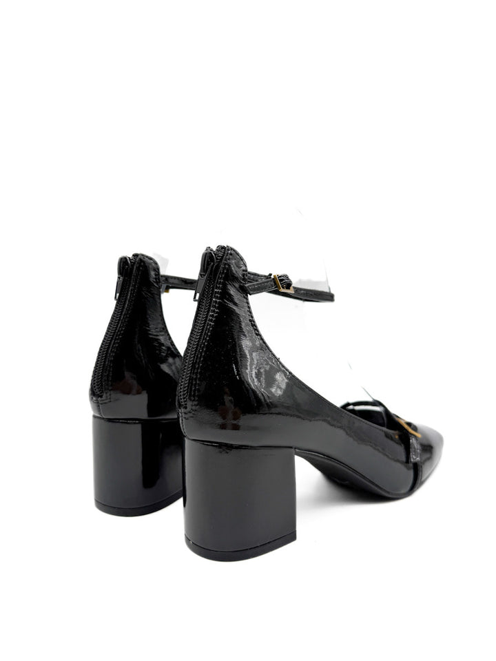 Zapatos de Tacón de Charol con Puntera Cuadrada, Corina M5750
