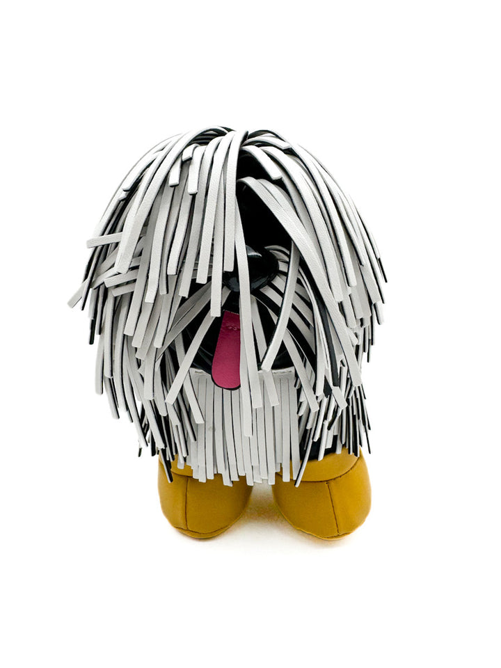 Bolsos imitando la silueta de un perro  con flecos