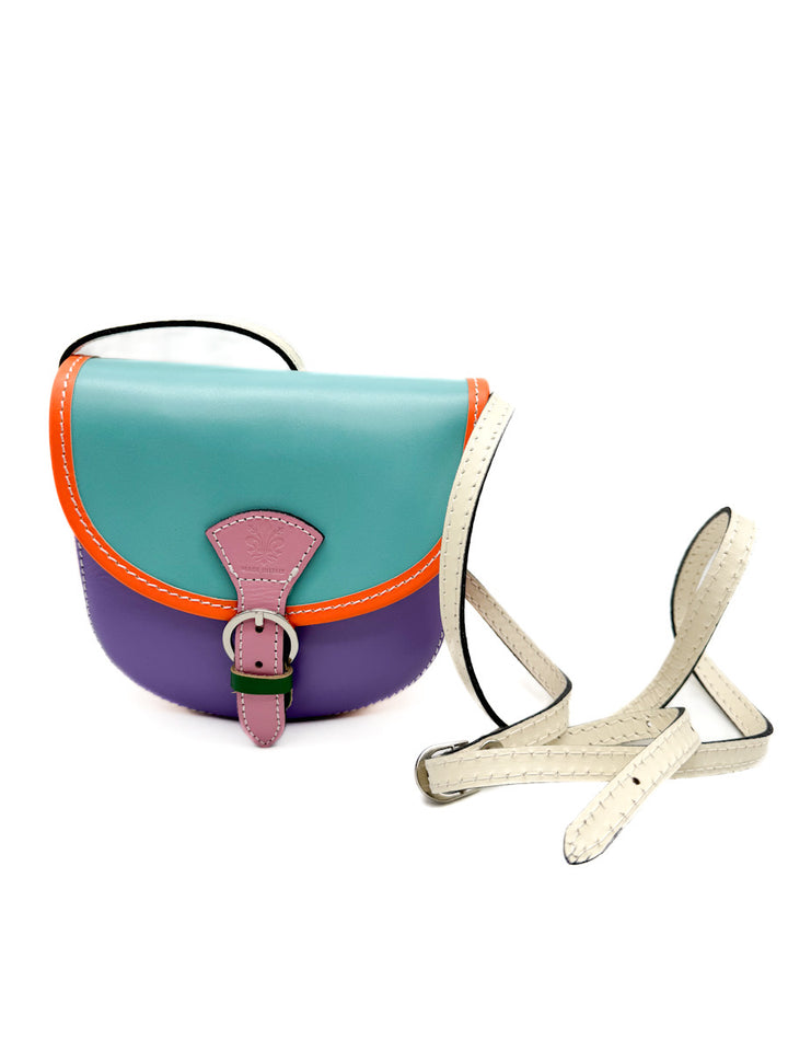 Bolso de Piel con Diseño Colorido y Exclusivo