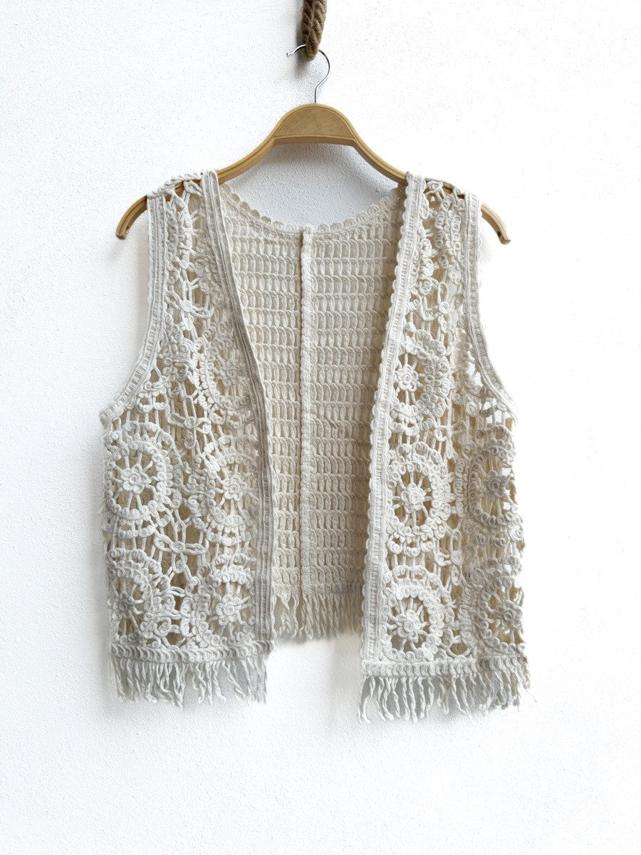 Ganchillo Chalecos Con Encaje Chaleco Crochet Corto