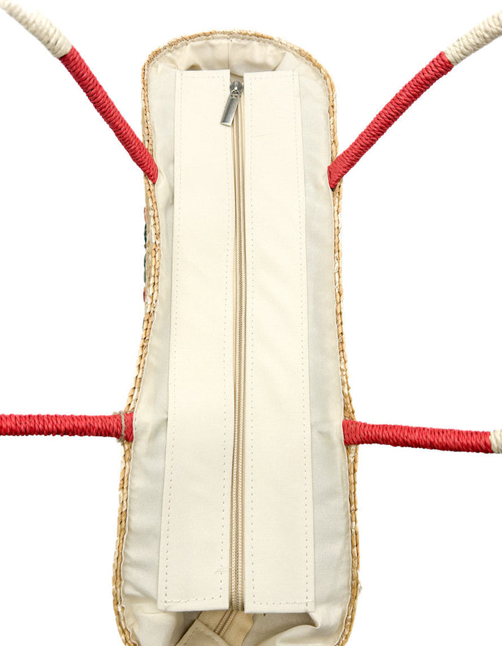 Bolsos mano de rafia bordados