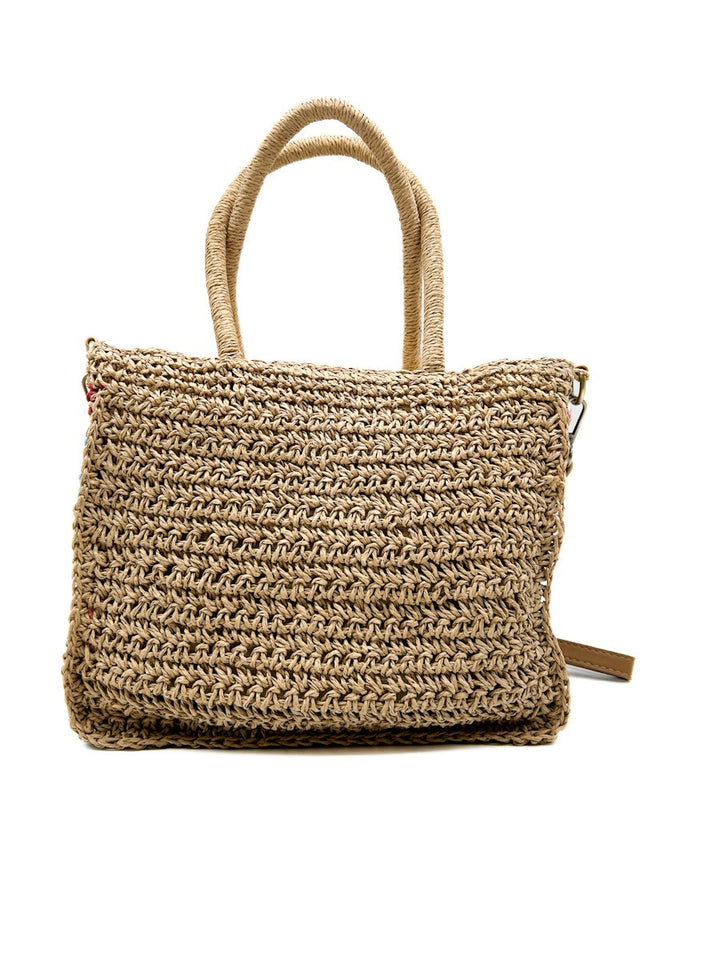 Bolsos Paja Con Flores Referencia MGWF608