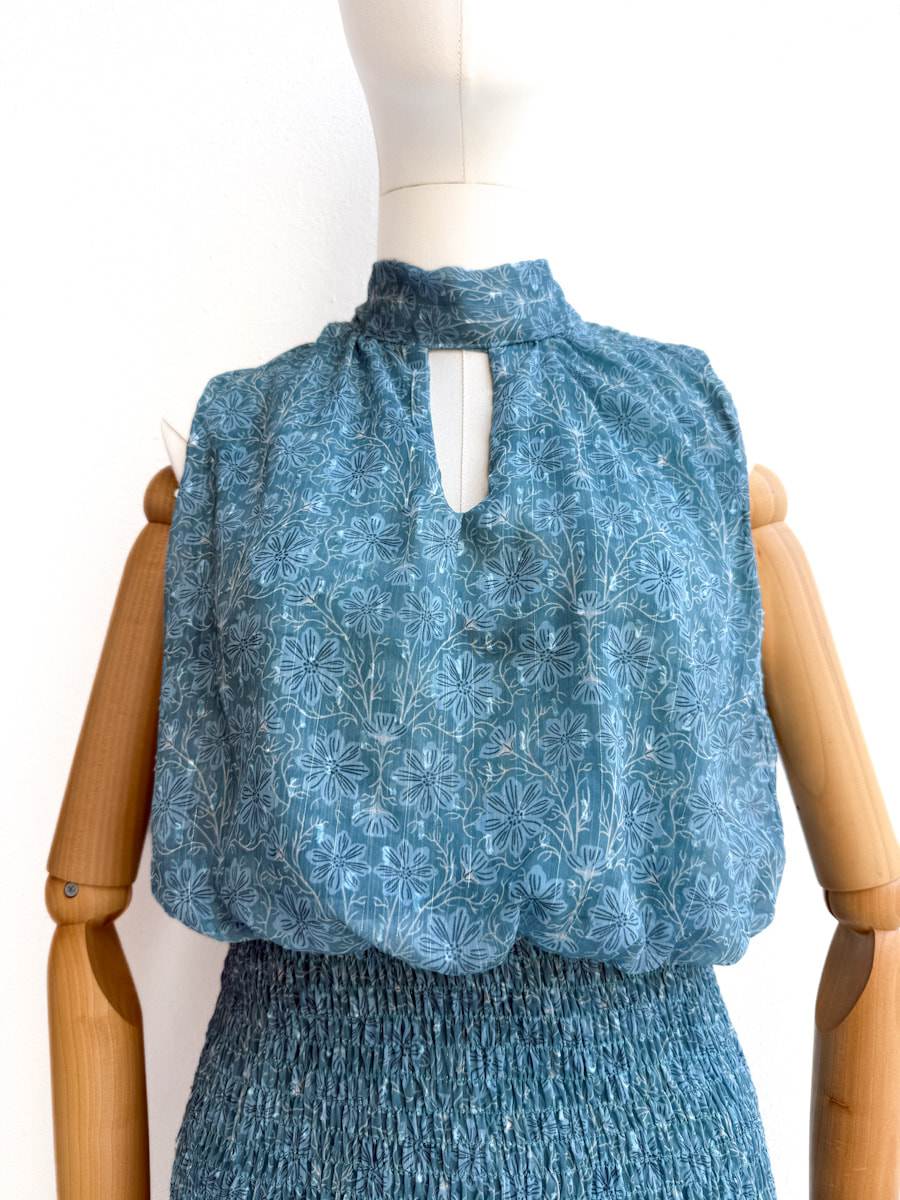 Vestido corto frunces