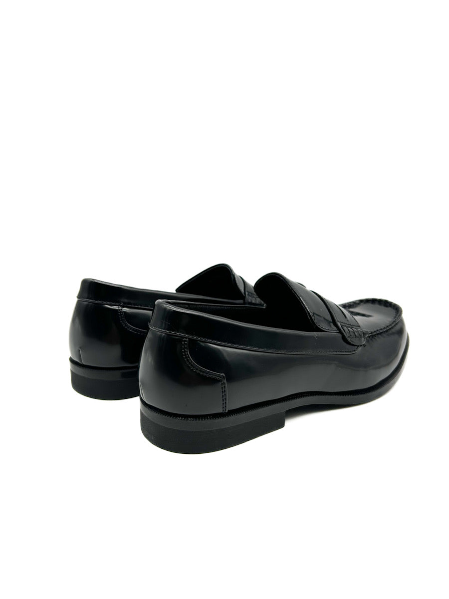 Mocasines de castellanos de cuero sintético negro