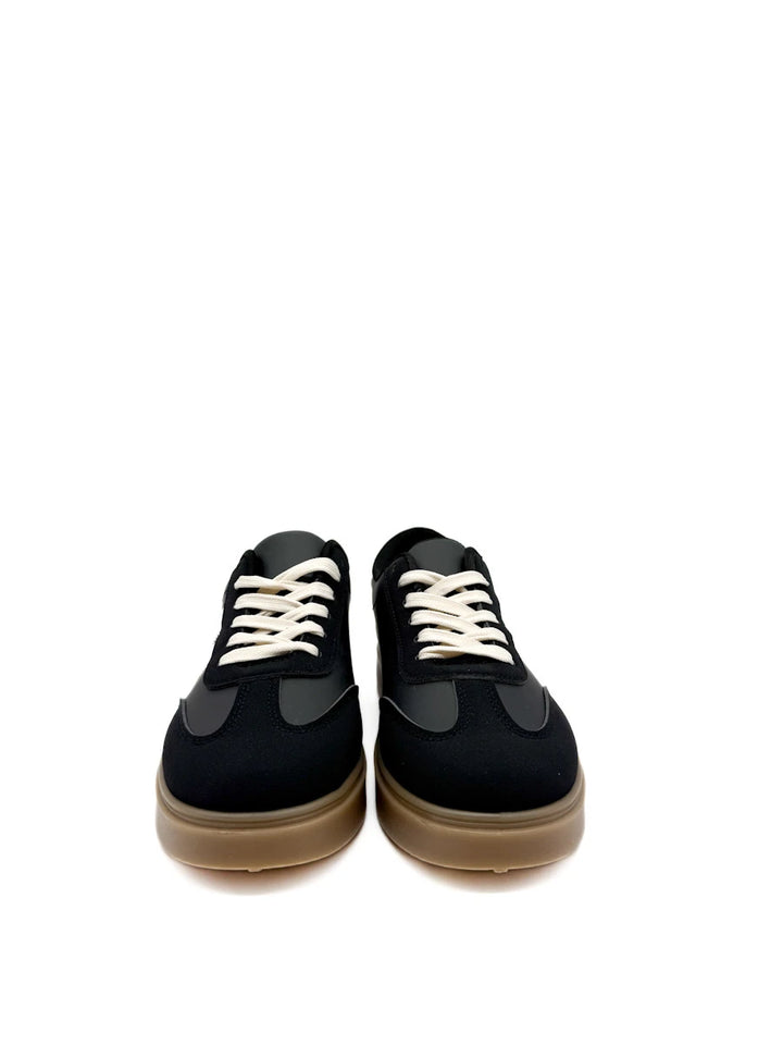 Zapatillas Bajas Retro de Ante Sintético con Franjas Contrastadas