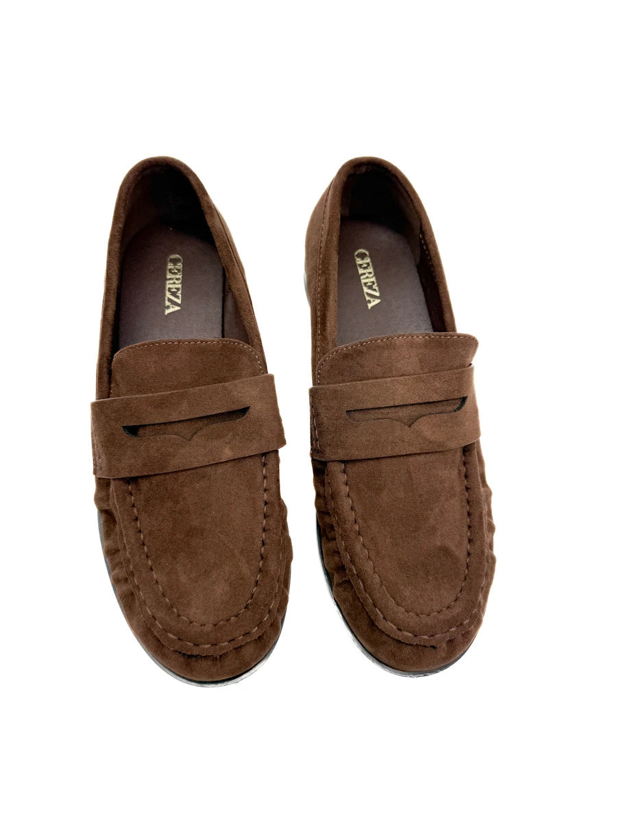 Mocasines Planos de Antelina para Mujer - Calzado Casual y Elegante