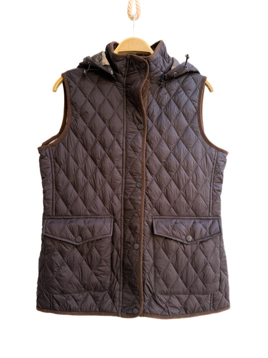 Chaleco Acolchado con Capucha Desmontable – Marrón Oscuro Marrón