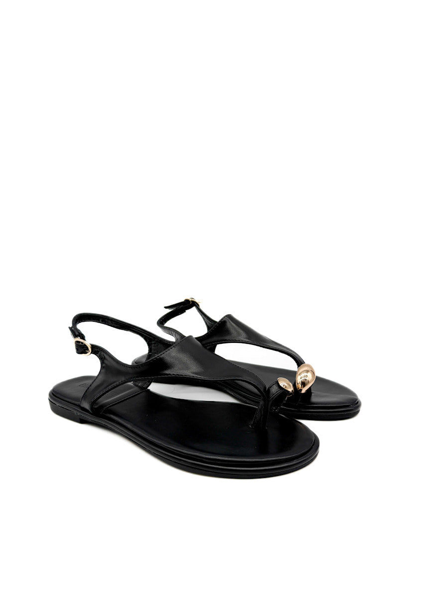 Sandalias Elegantes con Detalle Metálico y Correa Ajustable
