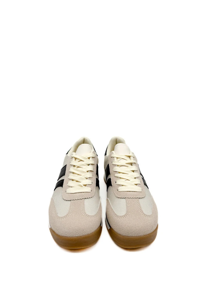 Zapatillas Deportivas Retro con Amortiguación Goma y Detalles en Antelina