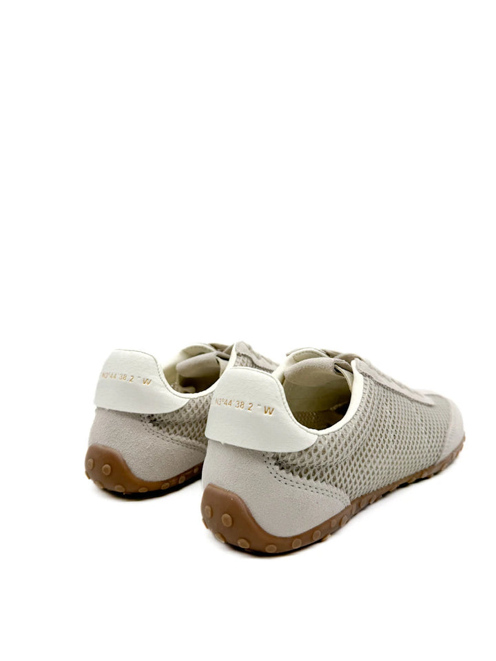 Zapatillas Deportivas Retro en Malla Abierta y Ante con Suela de Tacos