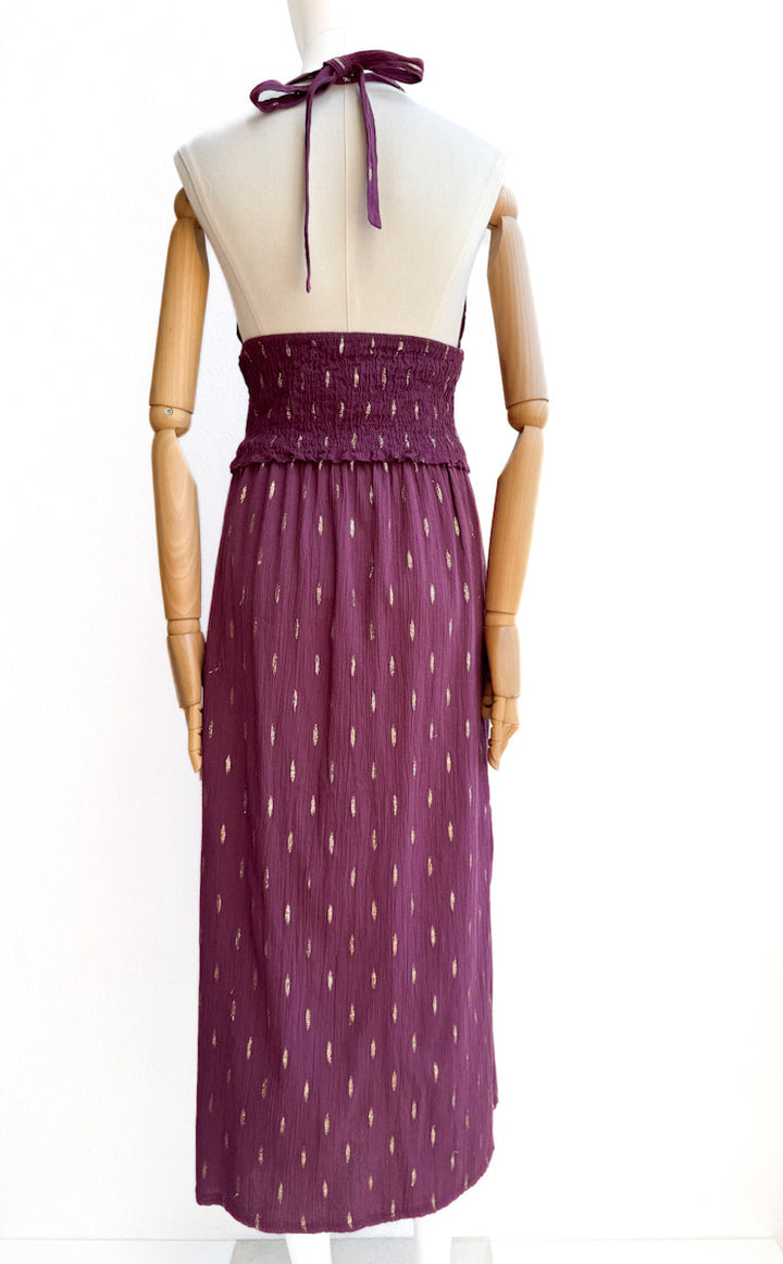 Conjunto de Blusa y Falda en Algodón Texturizado