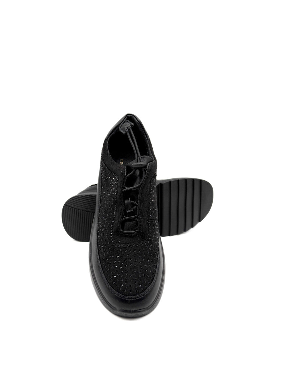 Zapatillas de Deporte con Pedrería y Plataforma