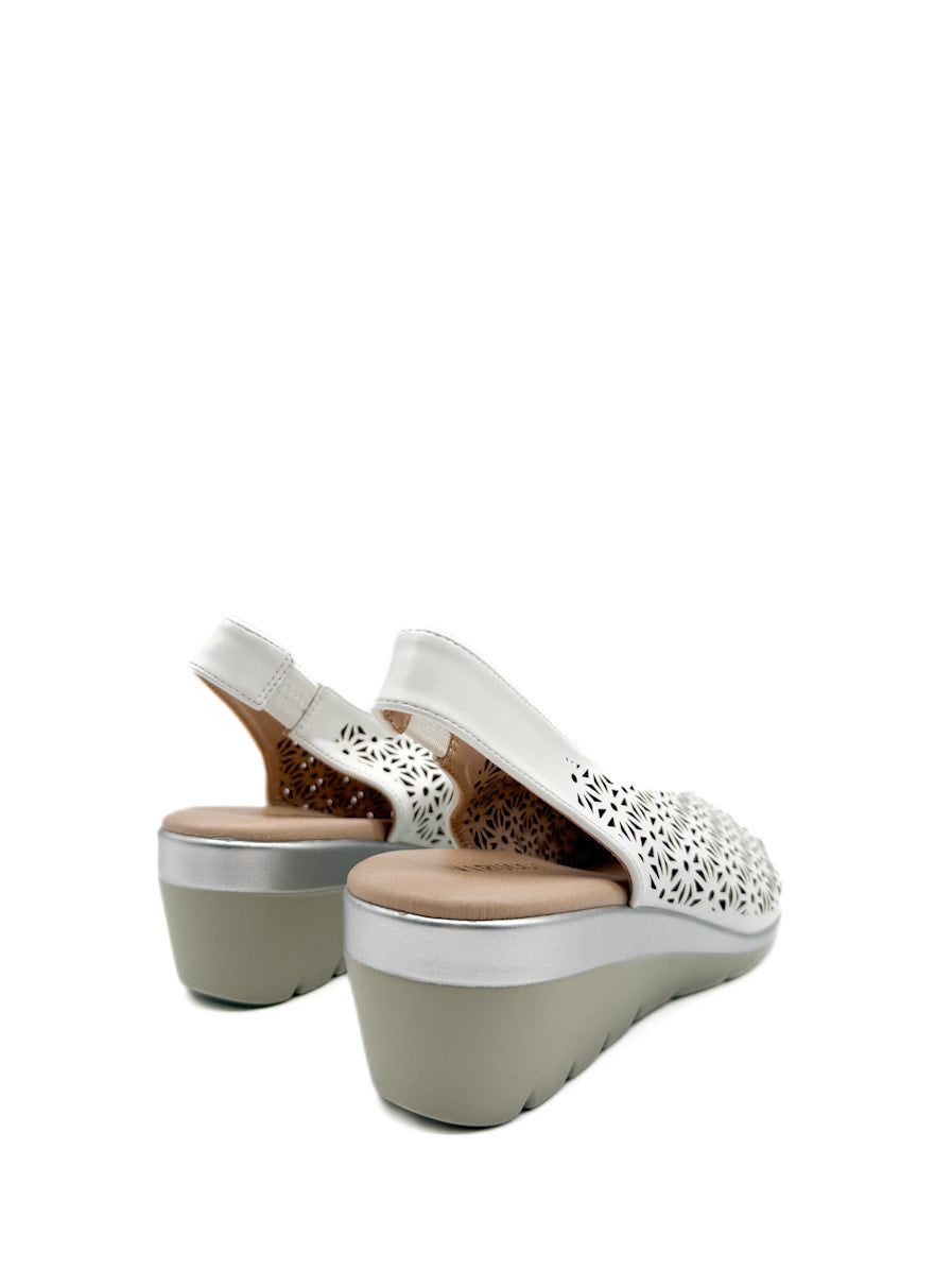 Sandalias Cuña Media Caladas Mujer