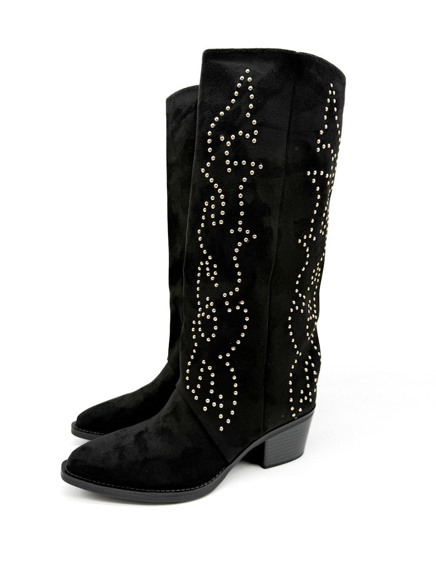 Botas Altas detalles Remaches Metálicos