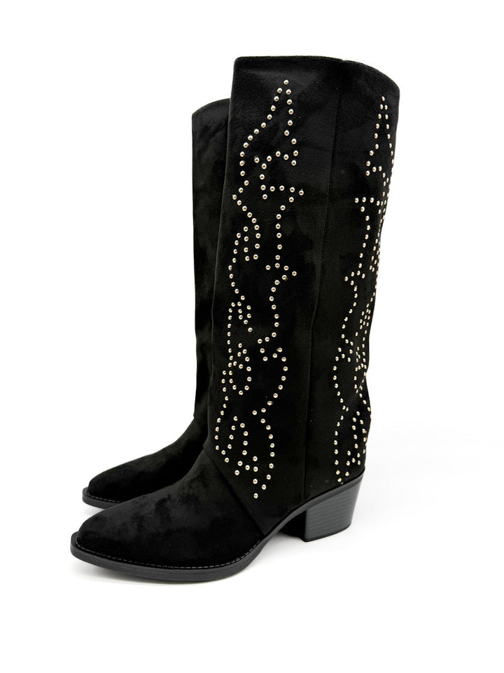 Botas Altas detalles Remaches Metálicos