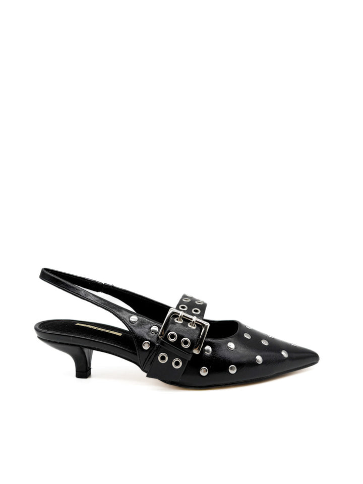 Zapatos de Tacón Bajo Estilo destalonado con Tachuelas Corina M5772