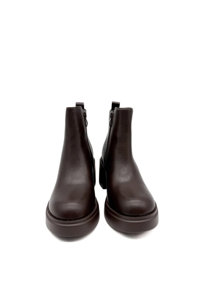 Botines  con Tacón Ancho, Plataforma y Tachuela