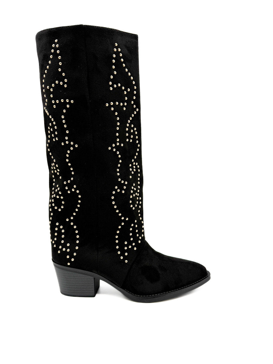 Botas Altas detalles Remaches Metálicos