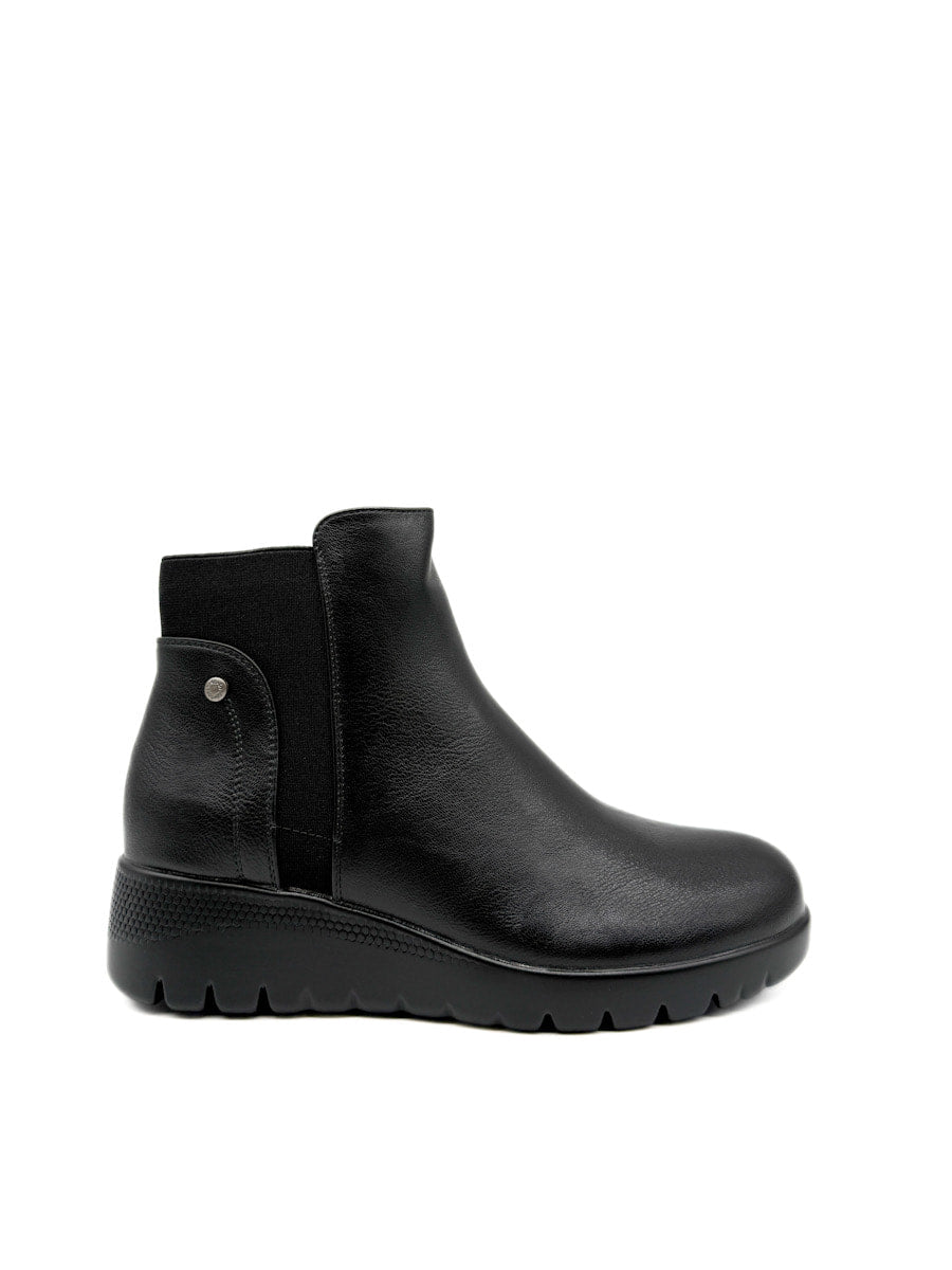 Botines Cuña Baja con Elástico Lateral