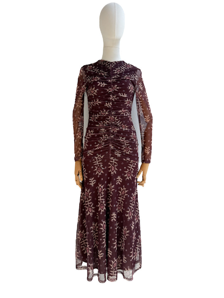 Vestido Largo con Estampado Floral