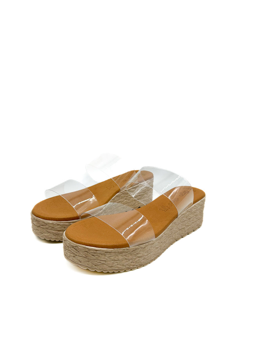 Sandalias Vinilo Plataforma Mujer