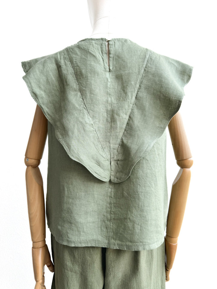 Blusa de Lino con Volante
