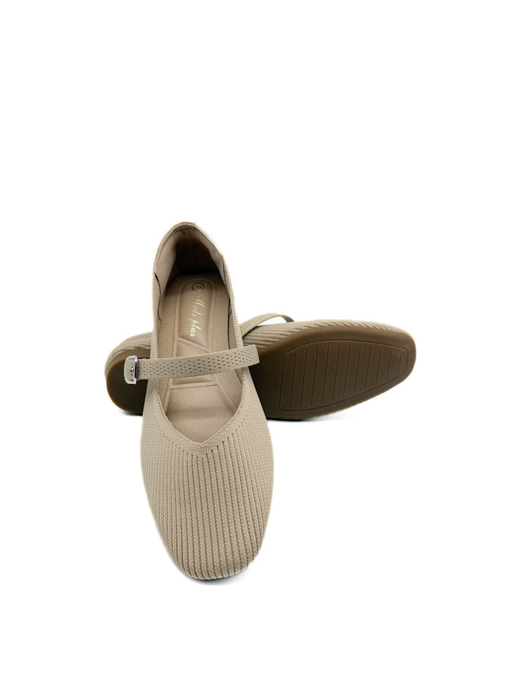 Elegantes Mary Janes de Punto con Hebilla