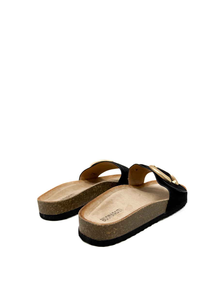 Sandalias Planas Elegantes con Hebilla Dorada