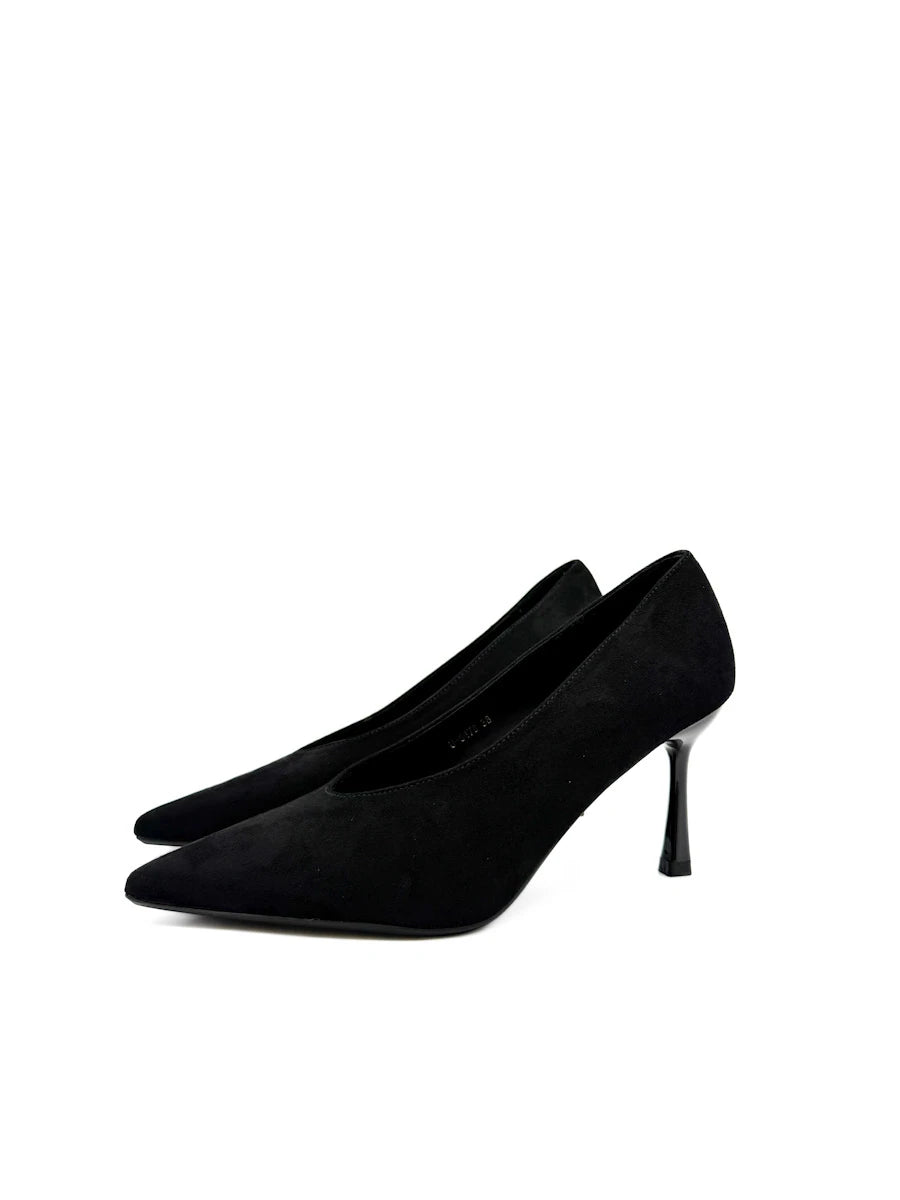 Zapatos de Salón Clásicos en Antelina con Punta Afilada