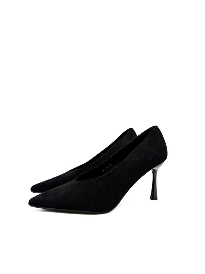 Zapatos de Salón Clásicos en Antelina con Punta Afilada