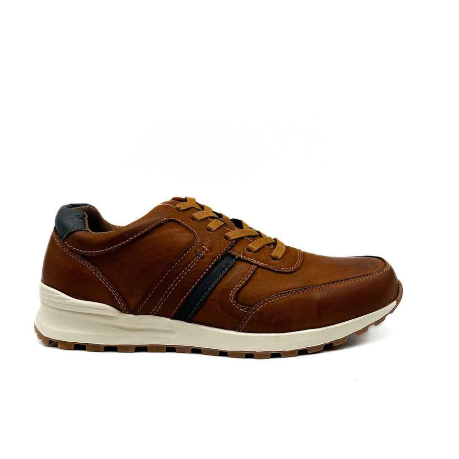Zapatillas de Piel Para Hombre Camel