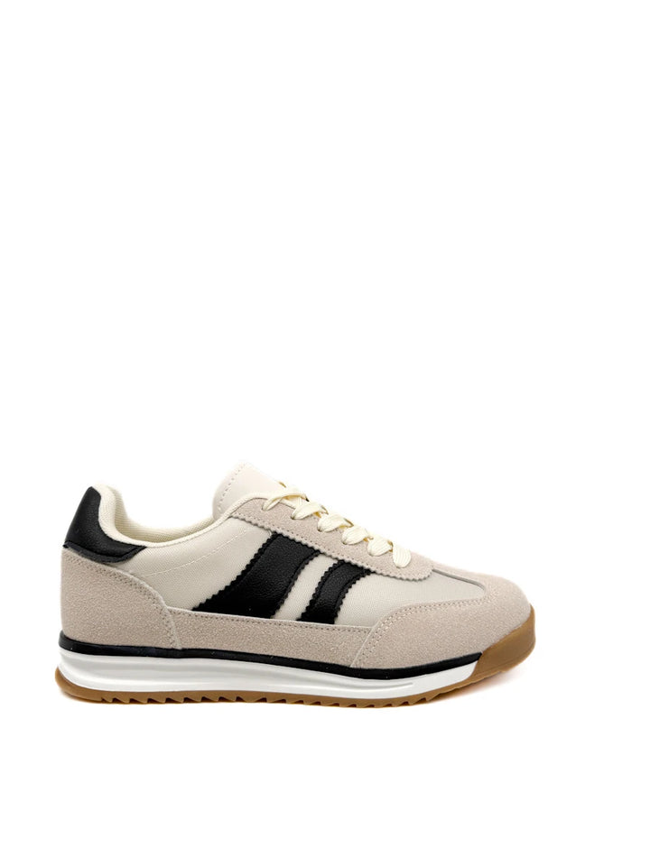 Zapatillas Deportivas Retro con Amortiguación Goma y Detalles en Antelina