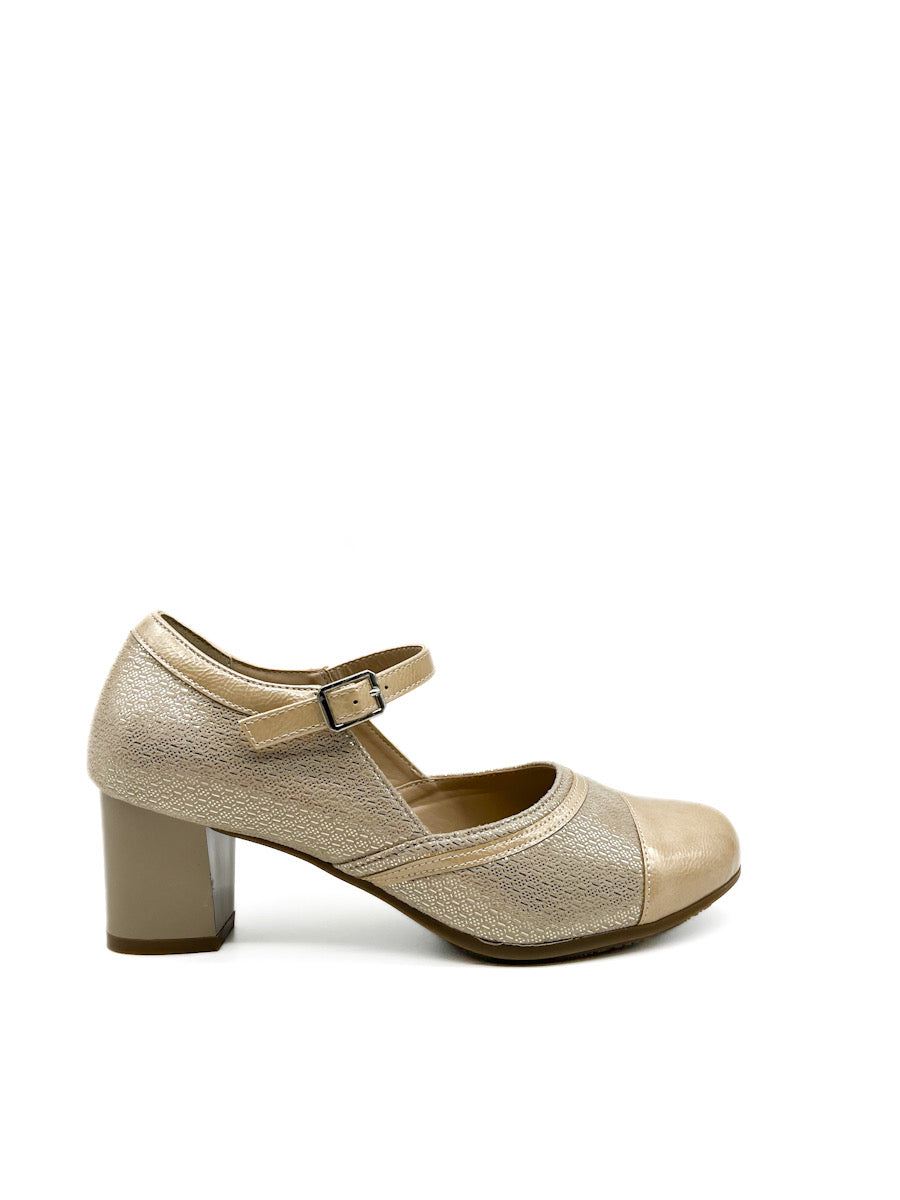 Zapatos Salón Metalizados DS1273 Beige