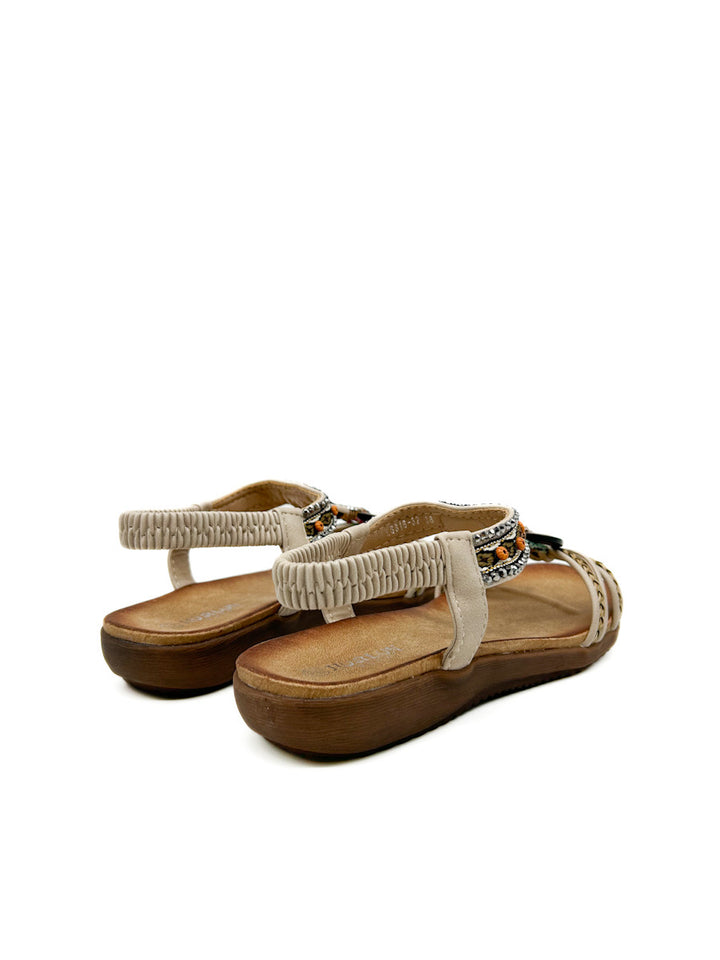 Sandalias Planas Brillos Mujer