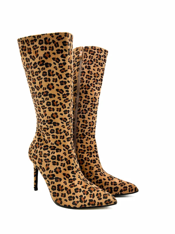 Bota Mujer Alta Leopardo YZ226