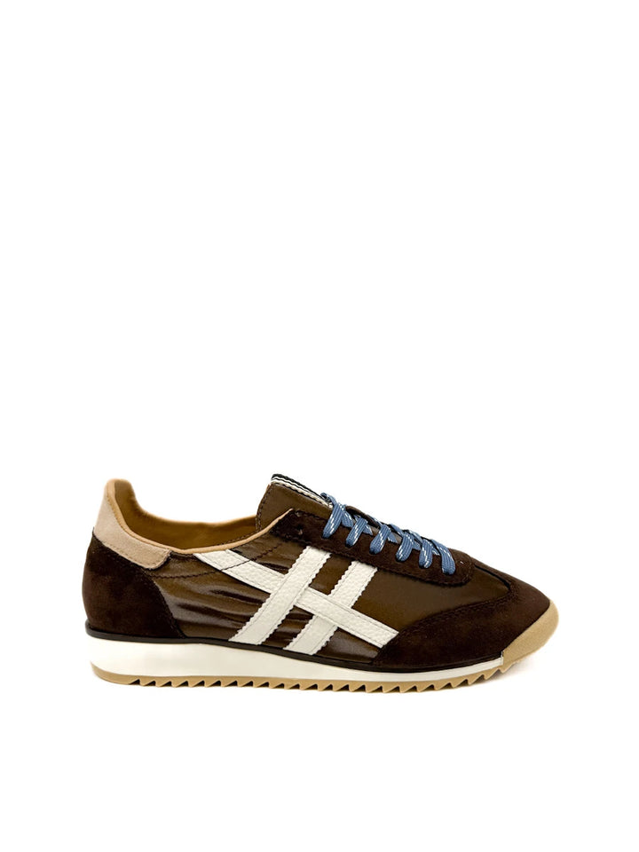 Zapatillas Deportivas Retro de Antelina y Nailon con Bandas Laterales