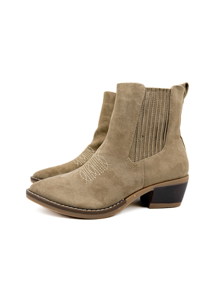Botín Cowboy de Antelina con Cremallera Lateral. Referencia K5052