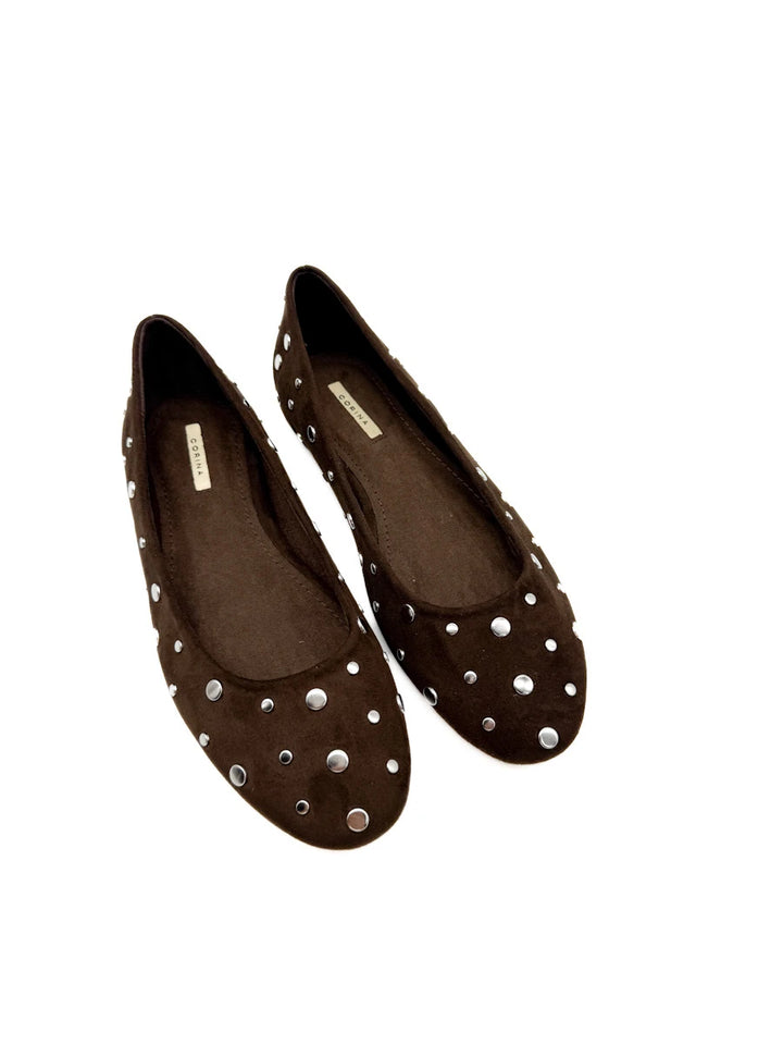 Bailarinas de Antelina con Tachuelas Plateadas