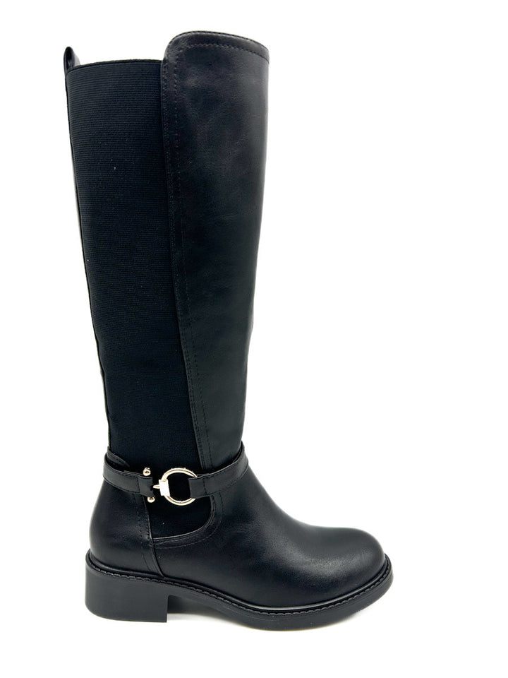 Bota Negra Elástico Referencia RQ51