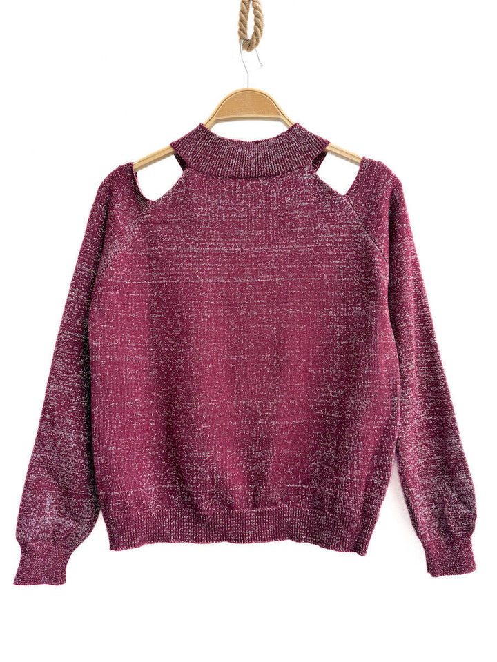 Jersey de punto con efecto metalizado