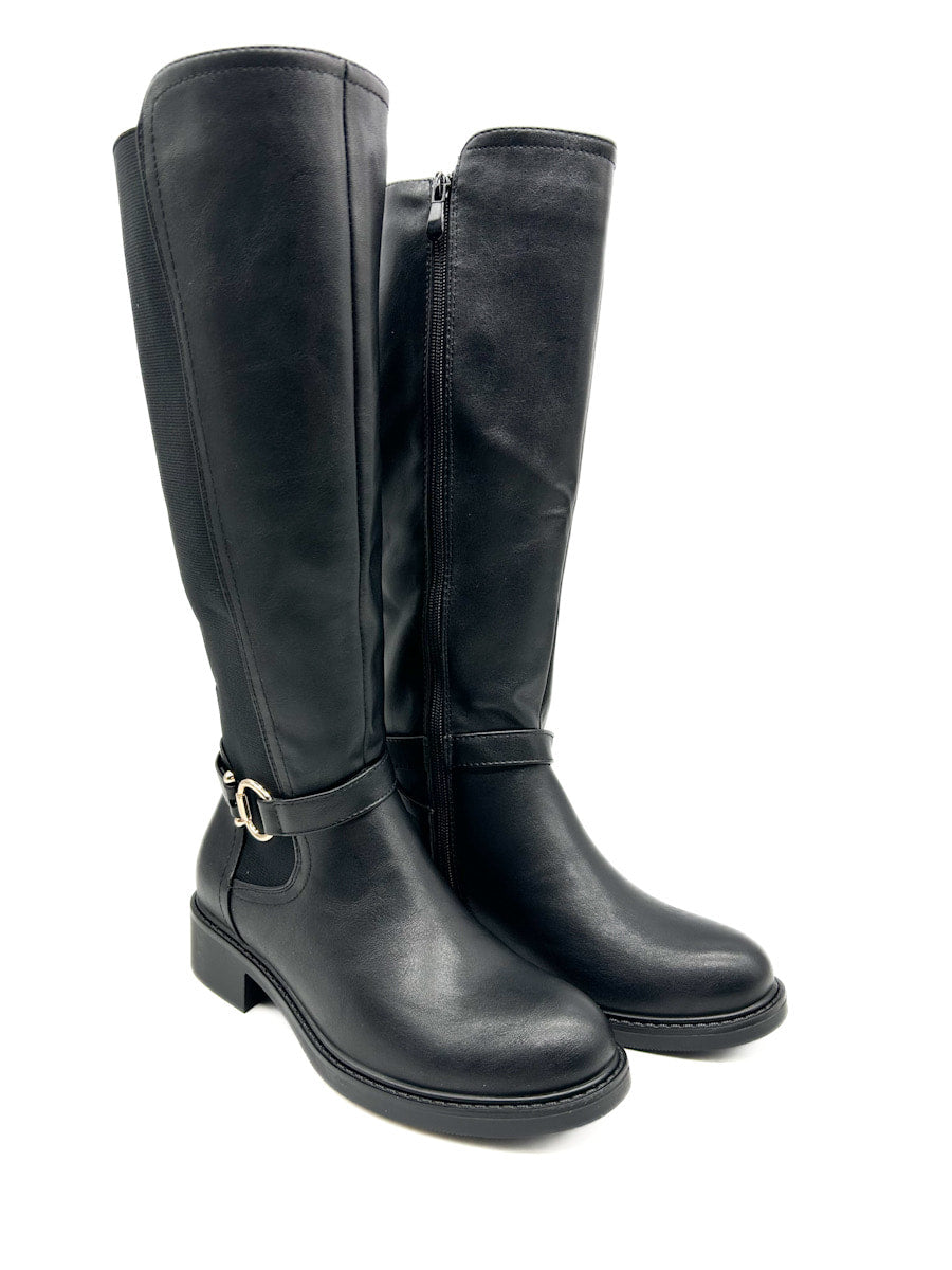 Bota Negra Elástico Referencia RQ51
