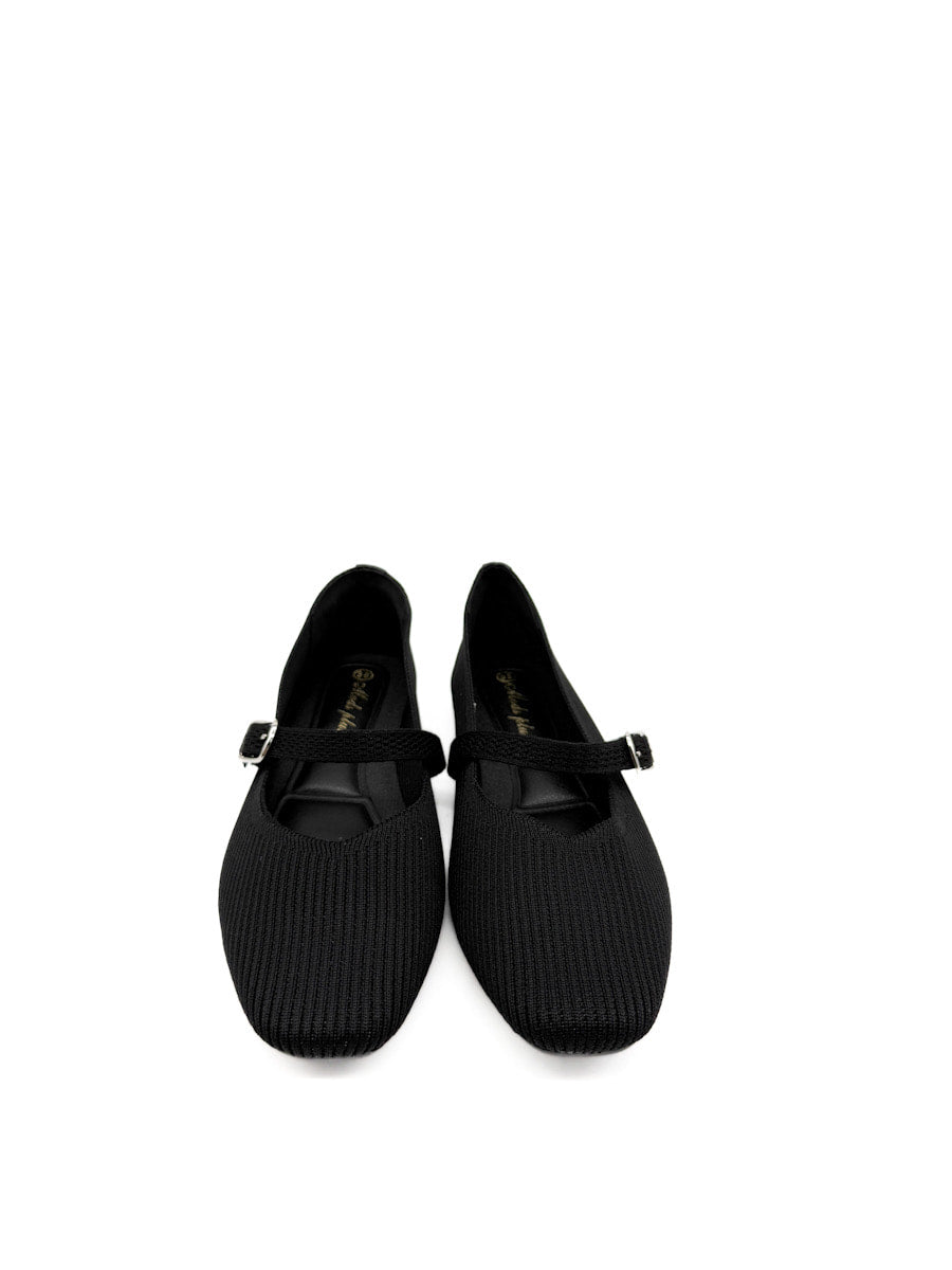 Elegantes Mary Janes de Punto con Hebilla