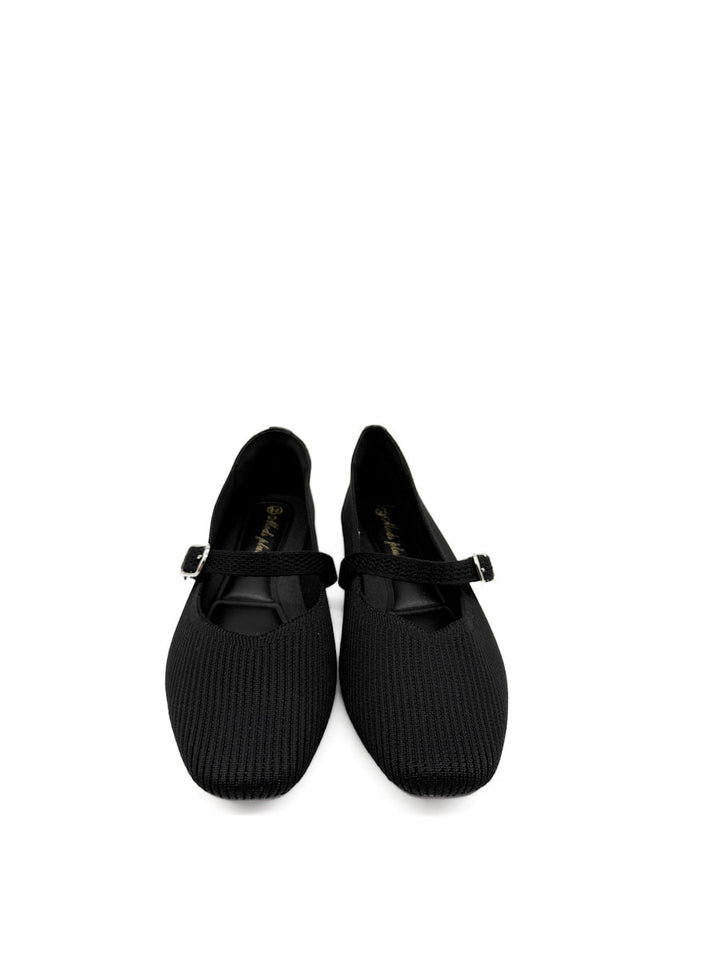 Elegantes Mary Janes de Punto con Hebilla