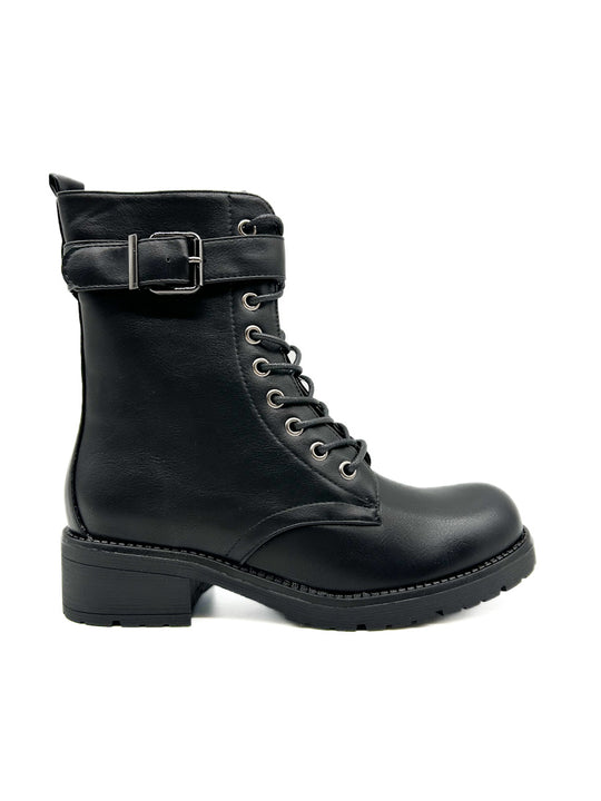 Botas Militares Hebillas Mujer Referencia 125011 Negro