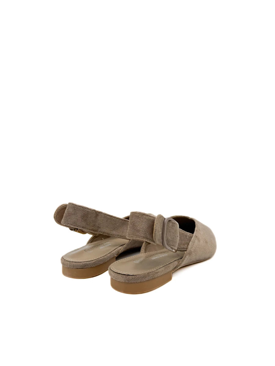 Zapatos Planos Destalonados de Antelina con Escote en V – Elegancia Diaria