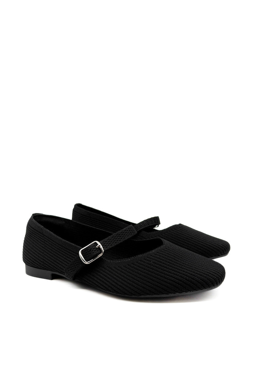 Elegantes Mary Janes de Punto con Hebilla