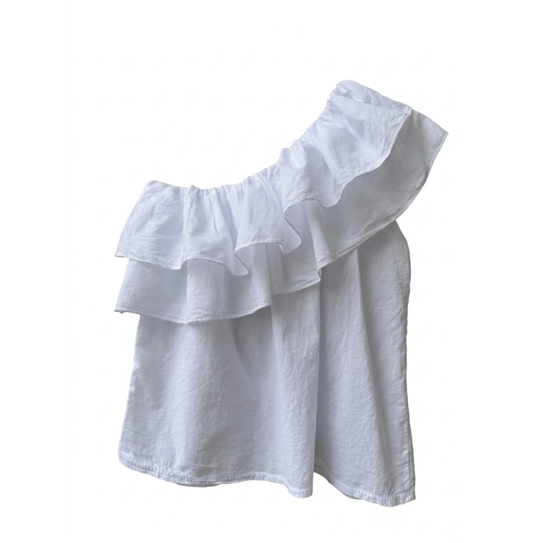 Blusa One Shoulder con Volantes | Elegancia y Estilo